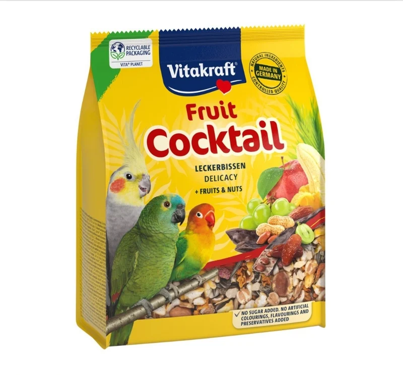 Cóctel de frutas para periquitos grandes y loros (enanos)