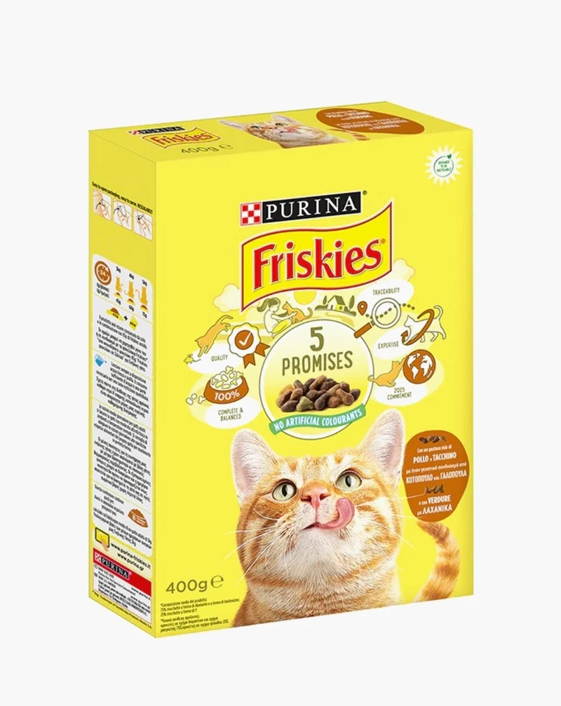 Friskies con Carne y Verduras - Pellets para Gatos - adulto - 400 gramos