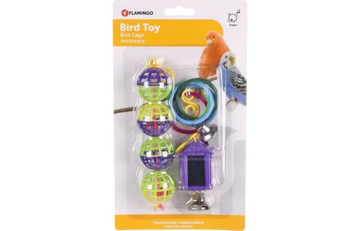 Juego de juguetes para periquitos - Ring Ball Lantern - 3 piezas - Multicolor
