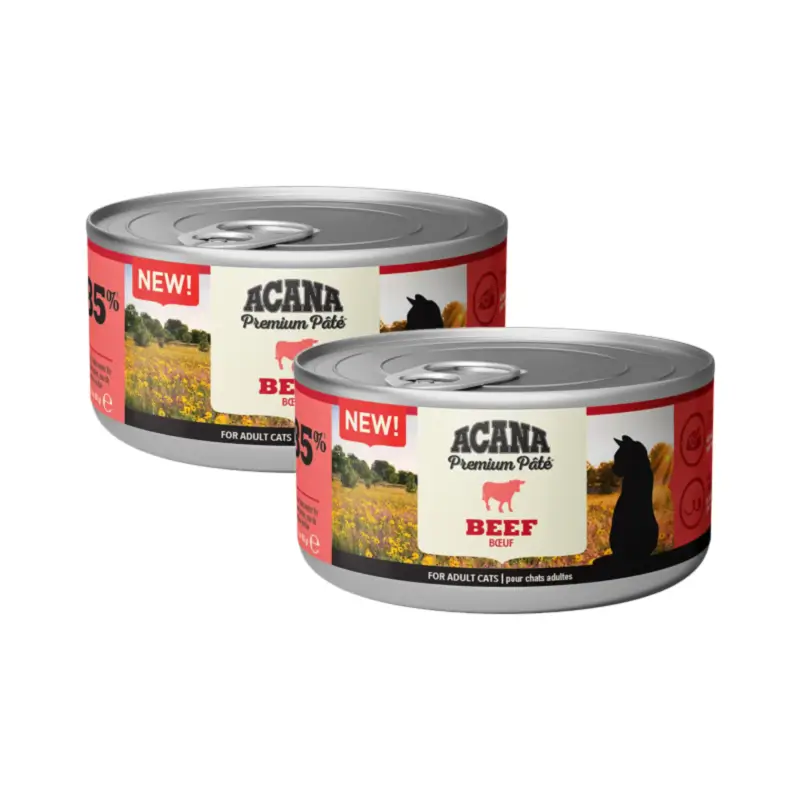 Acana Feline Premium Beef Pâté, Pack of 2 x 24 x 85g wet cat food