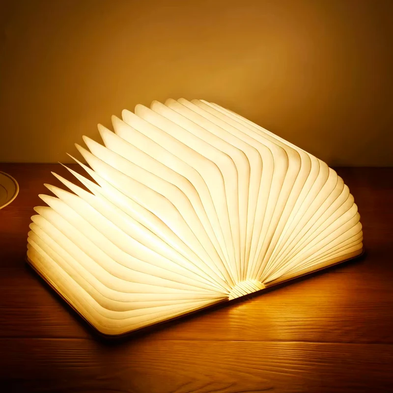 Lámpara Libro 3D LED, Luz Nocturna Recargable y Decorativa
