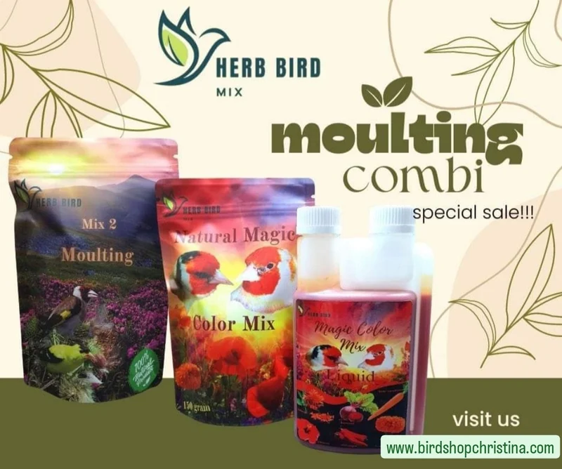 Paquete combinado - Para muda - Mezcla de hierbas para pájaros (muda)