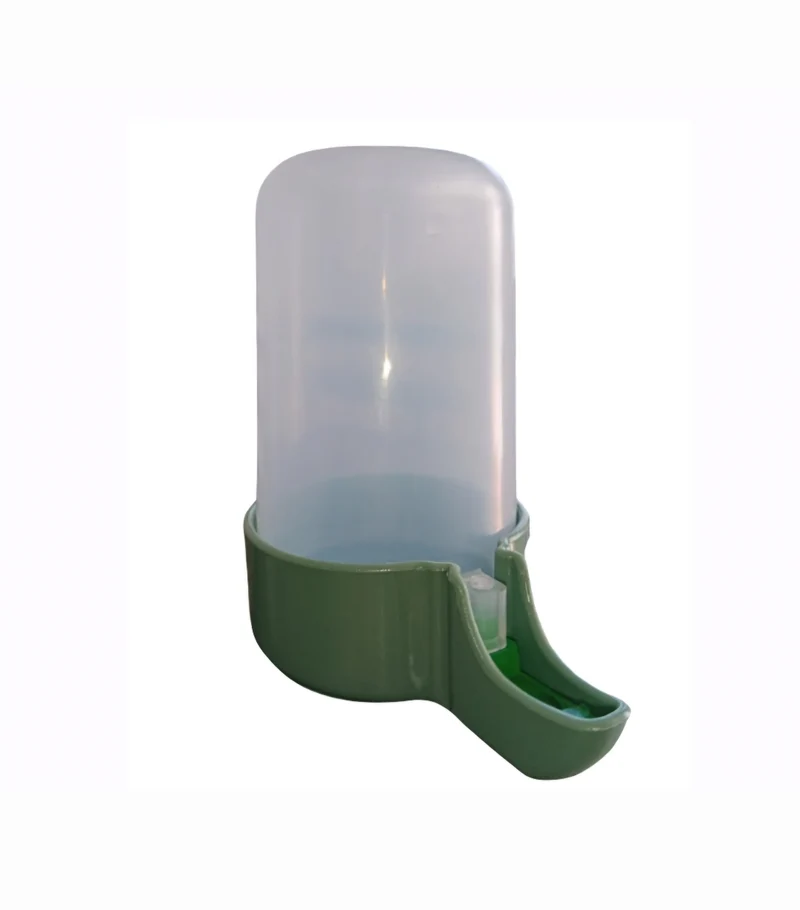 Fuente de agua potable verde oliva con sistema anti-desperdicio de 100 ml - Moldes Ave