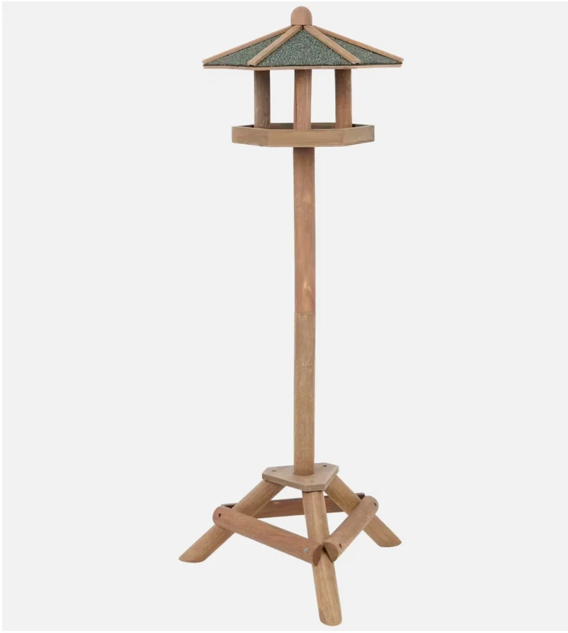 Mesa de alimentación para pájaros de jardín de pie