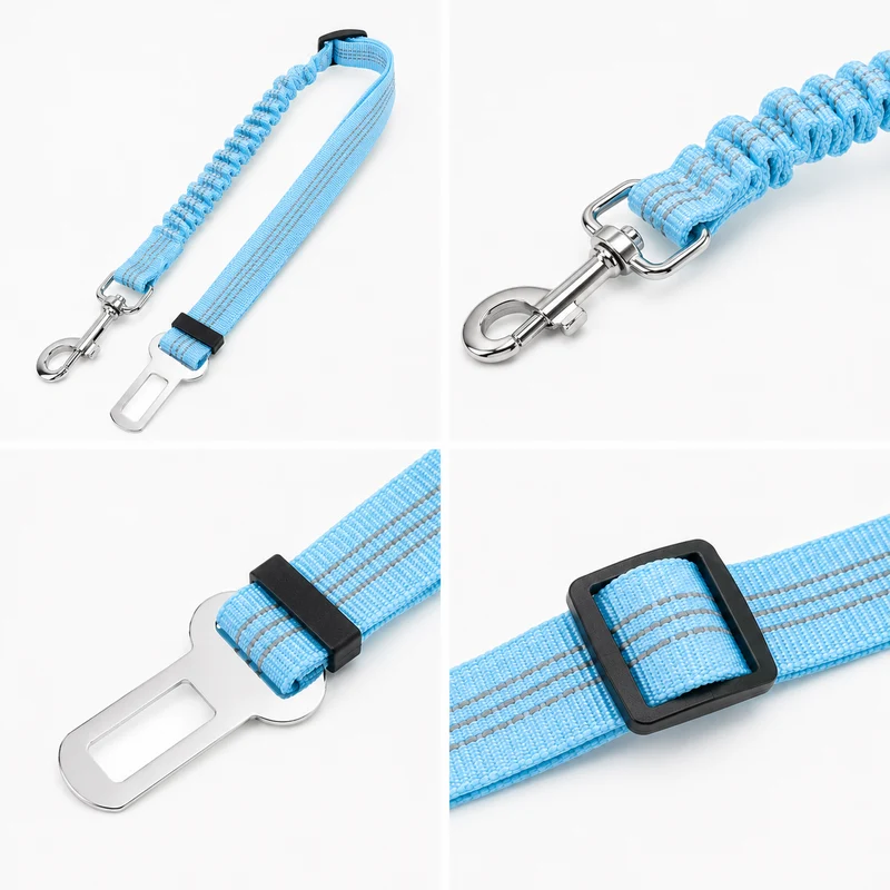 Cinturón de Seguridad para Coche para Mascotas – Azul