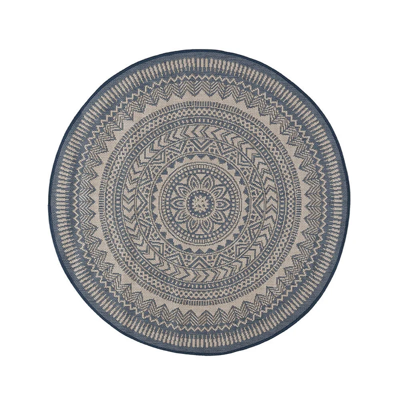 Tapete azul redondo de estilo clásico (Essenza 48695-591)