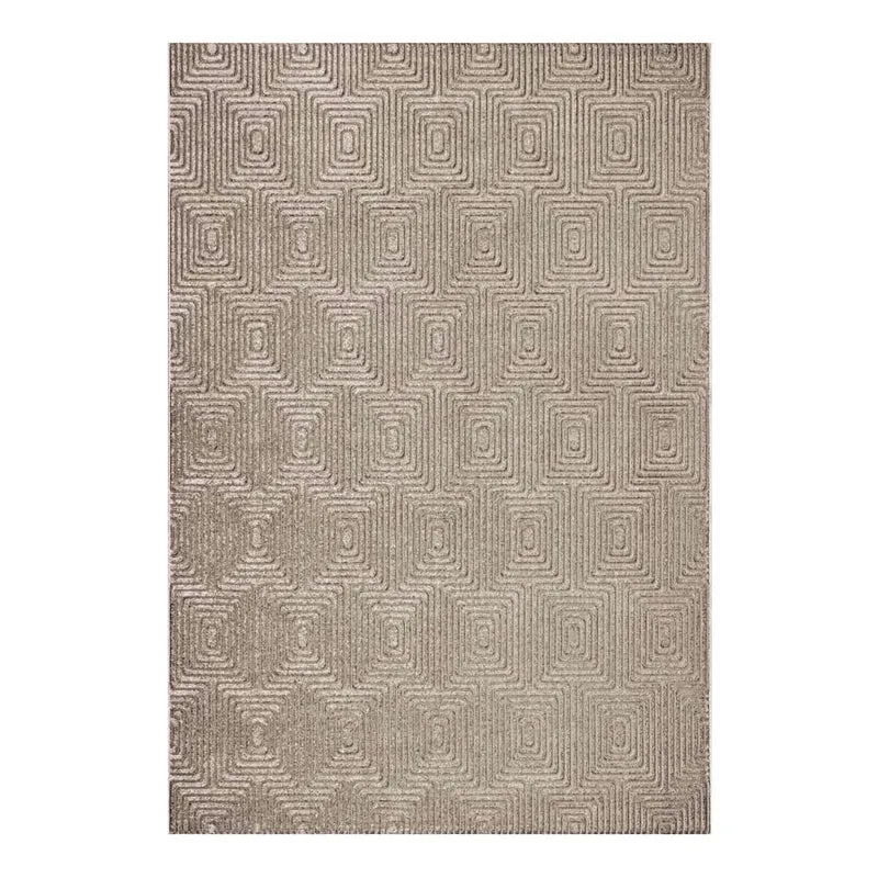Tapete beige con diseño geométrico en relieve de estilo moderno (Trentino 41009-9191)