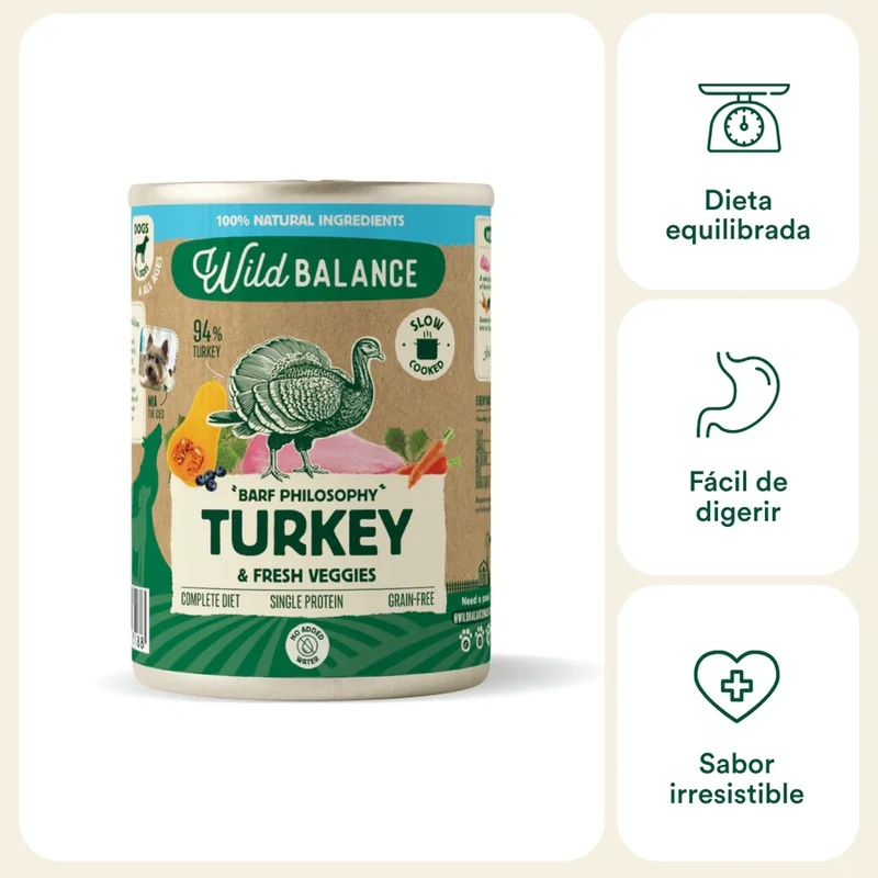 Lata de Pavo para perros 400g - Filosofía BARF