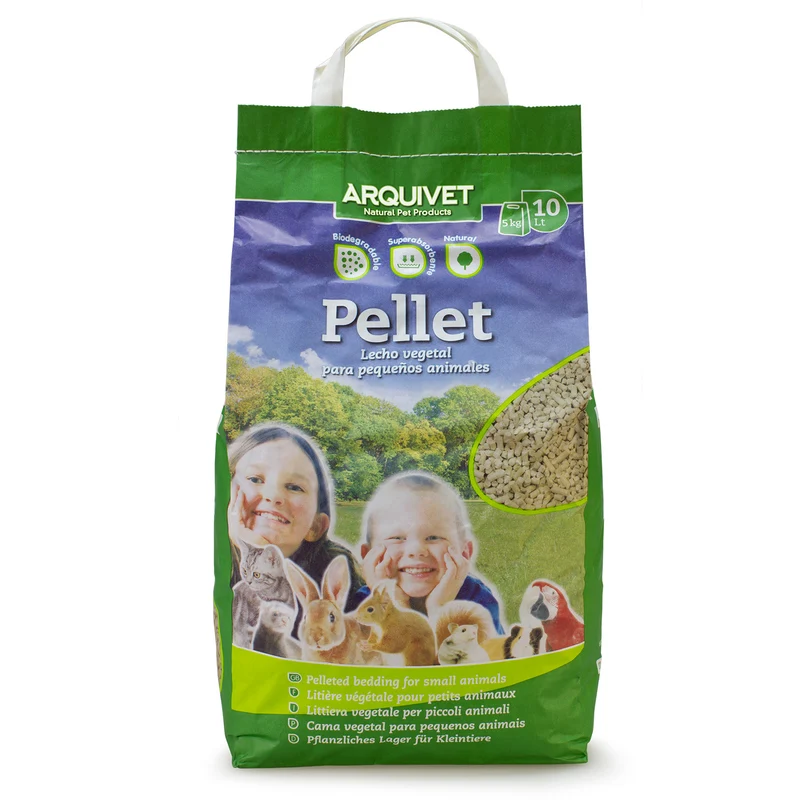 Pellet 10L para gatos, roedores y todo tipo de pájaros - Lecho higiénico con fibras vegetales