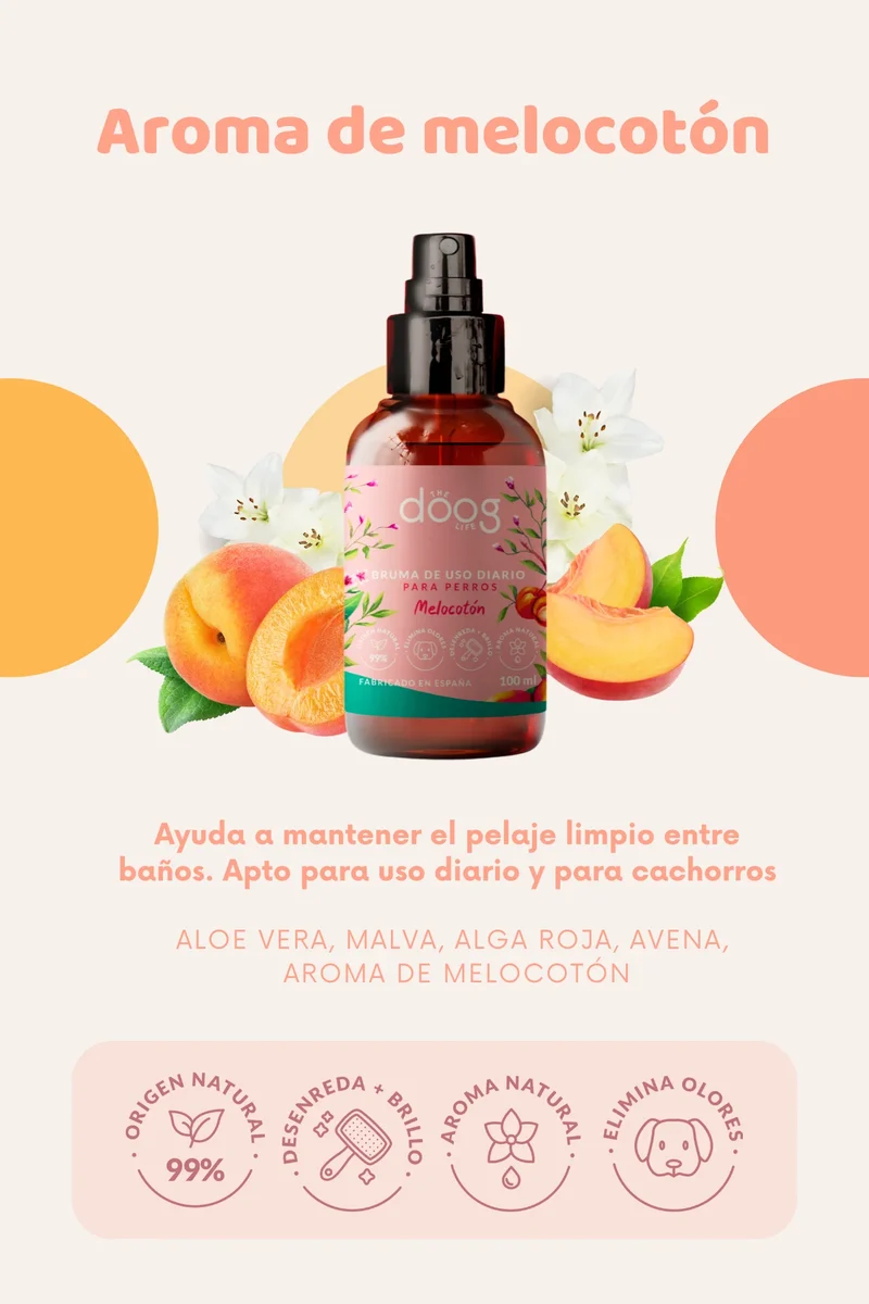 Bruma Edición Limitada Melocotón | Pelaje limpio entre baños | 100ml The Doog Life