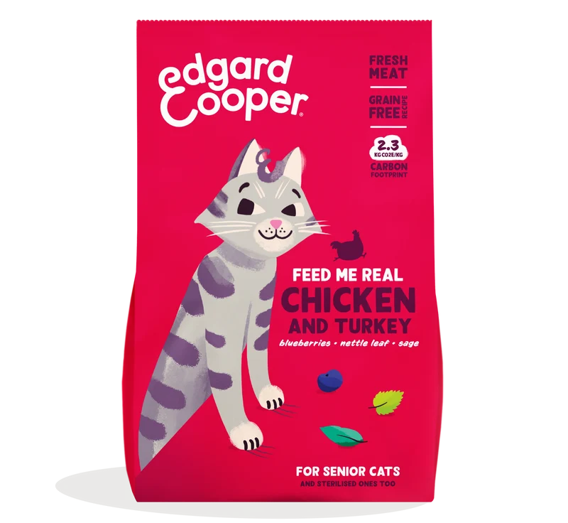 Edgard & Cooper | Pienso para gatos Senior de pollo y pavo de corral para Gatos