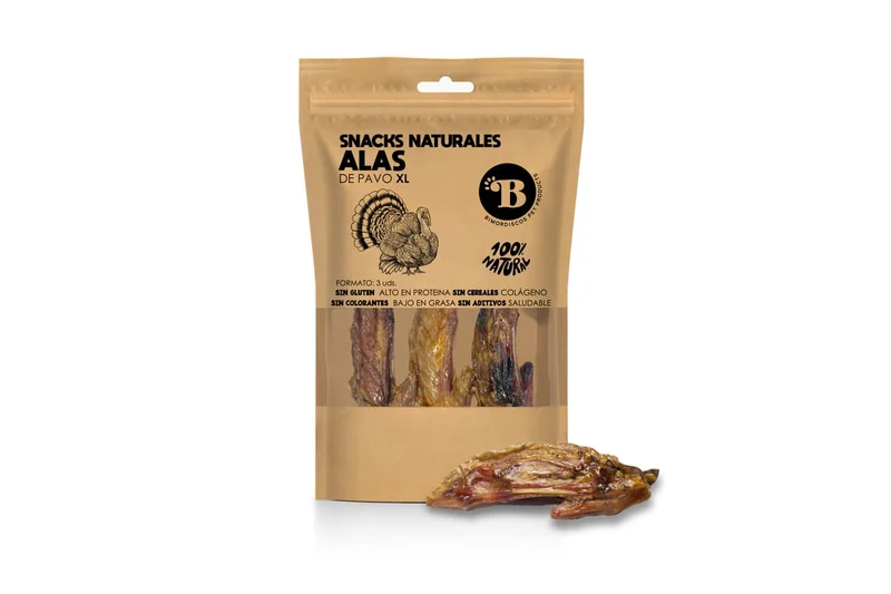 Bimordiscos Alitas De Pavo XL Para Perros - 3 Unidades.