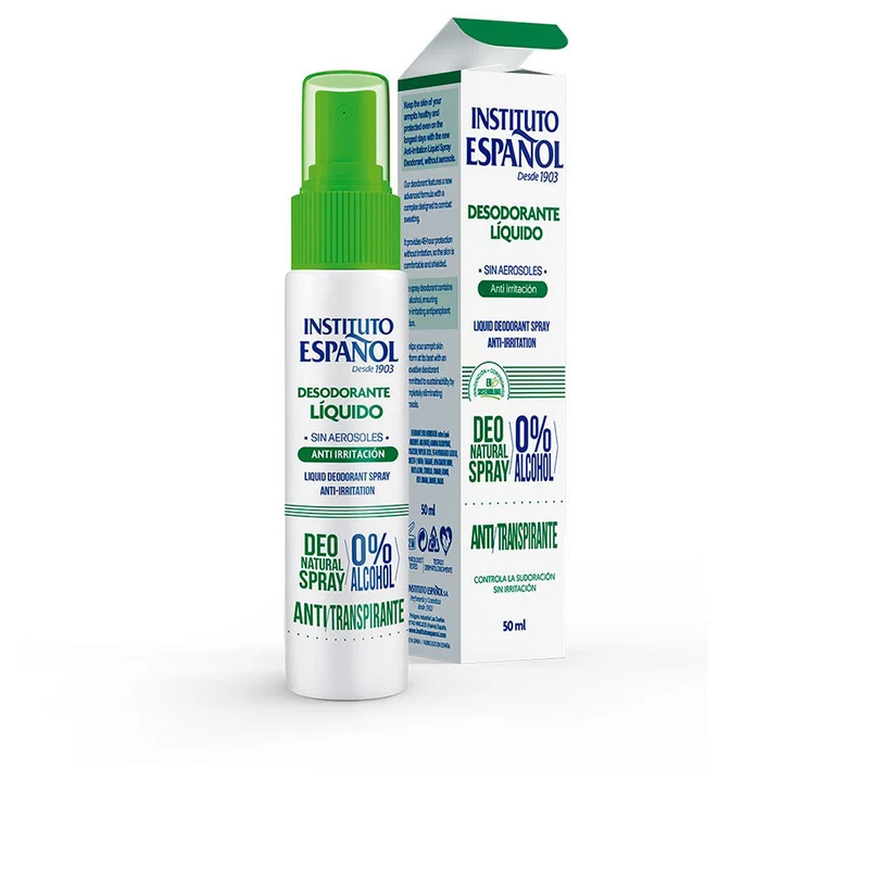 Instituto Español Pulverizar desodorante líquido anti irritação 50 ml