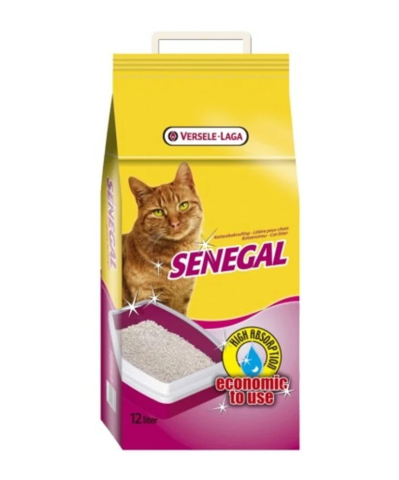 Versele-Laga Senegal 30 L - Arena para gatos con gránulos de arcilla blanca de Senegal