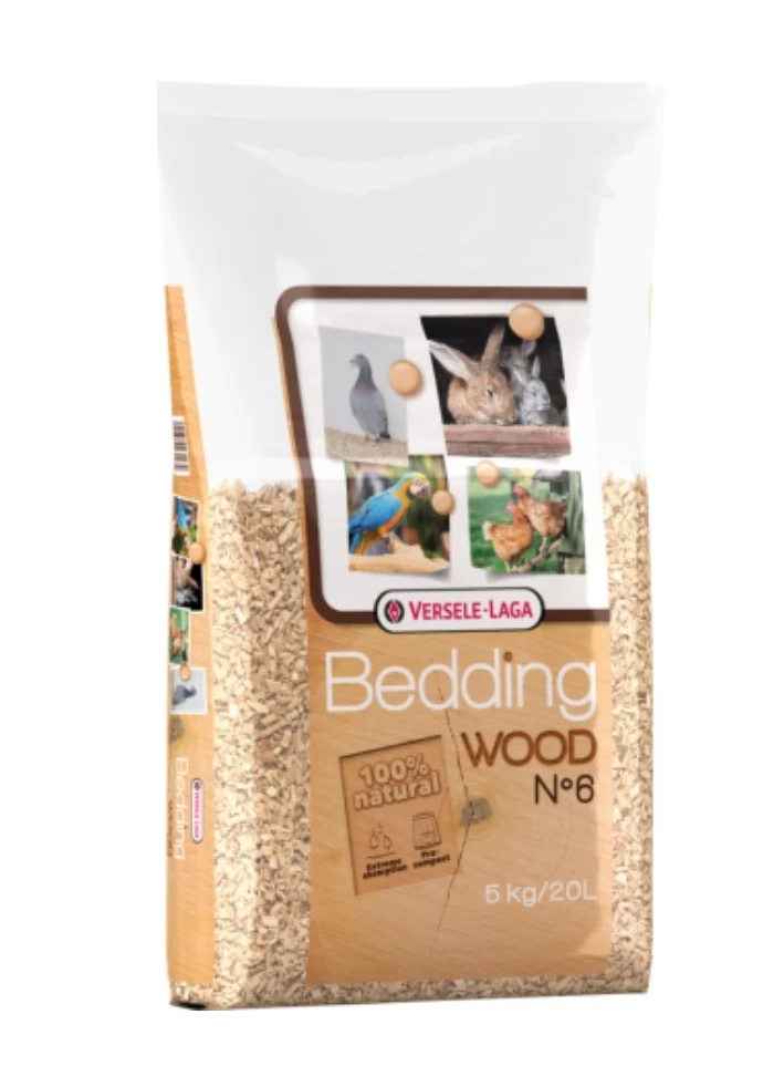 Ropa de cama de madera Versele-Laga Nr. 6 - 20l 5kg - Base Higiénica De Astillas De Haya Molida