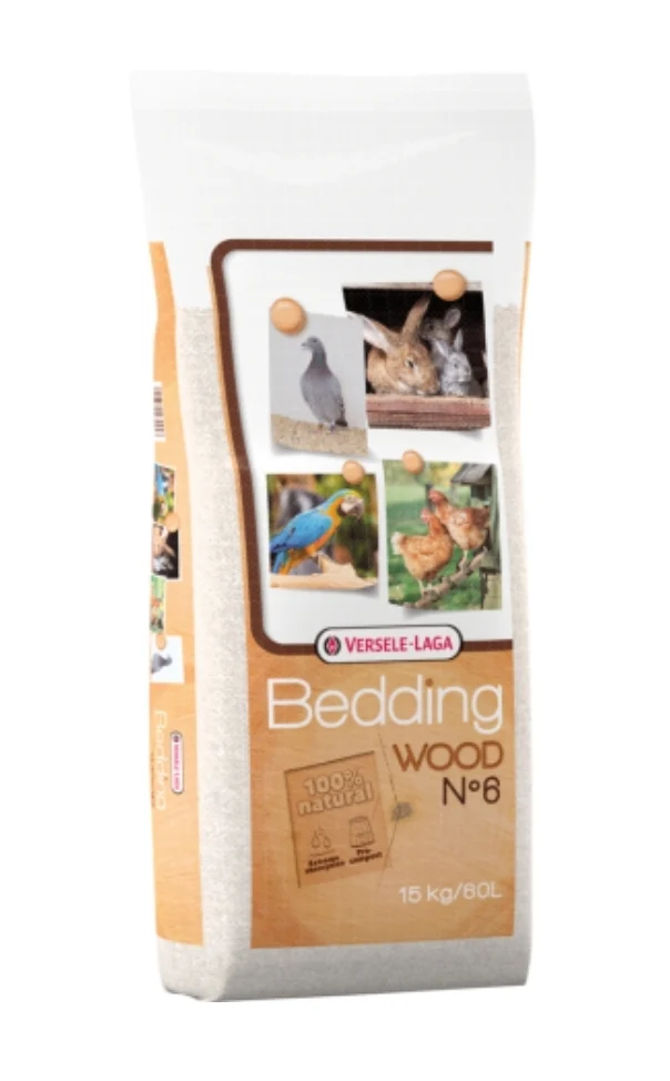 Versele-Laga Lecho De Madera N ° 6 - 60l 15kg - Base Higiénica De Astillas De Haya Molida