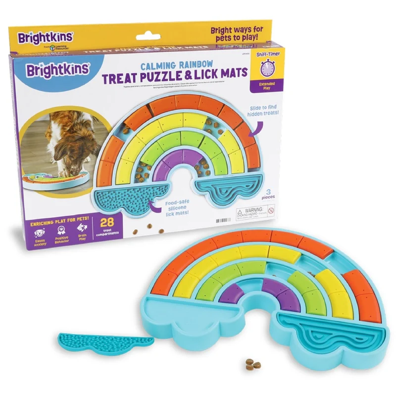 Rompecabezas + Tapetes Lamedores para Perros Calming Rainbow | Brightkins