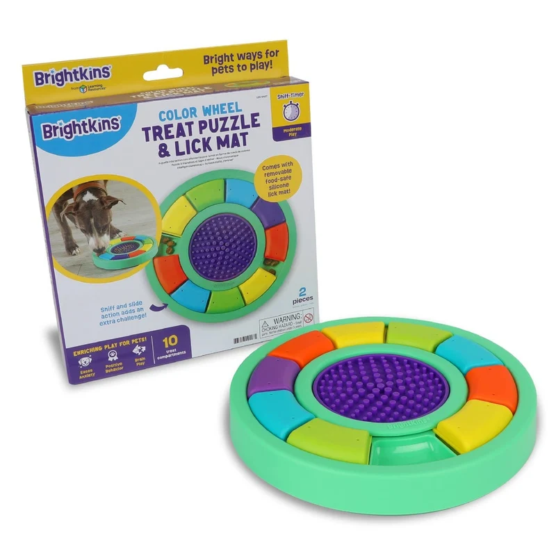 Rompecabezas + Tapete Lamedor para Perros Color Wheel | Brightkins