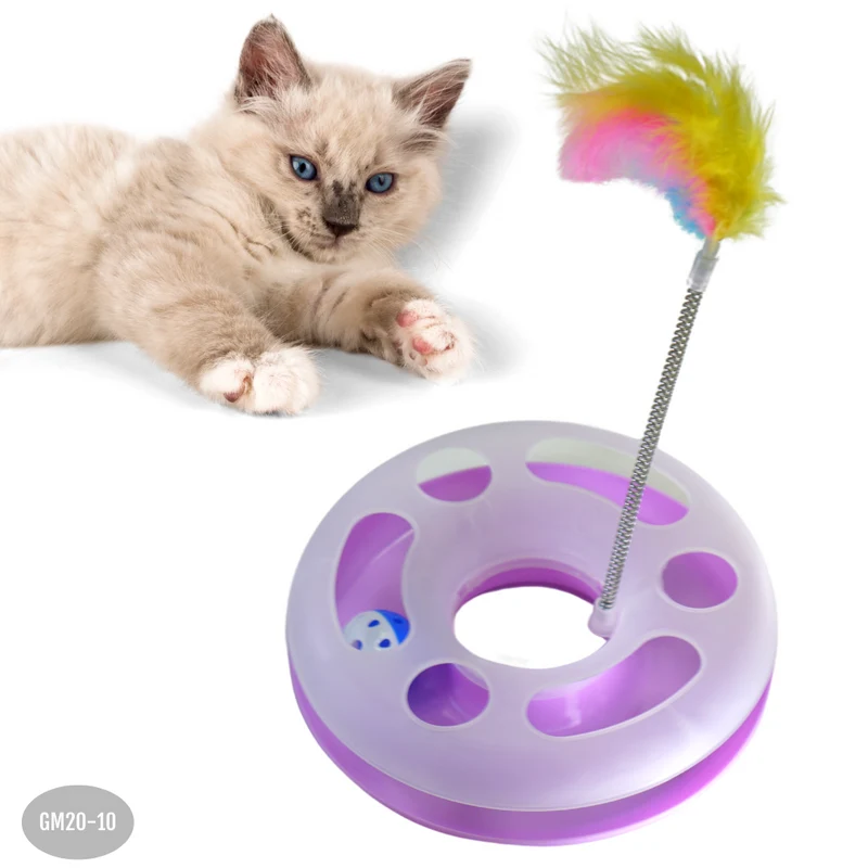 Placa Interactiva Para Gatos Ratón y Bola