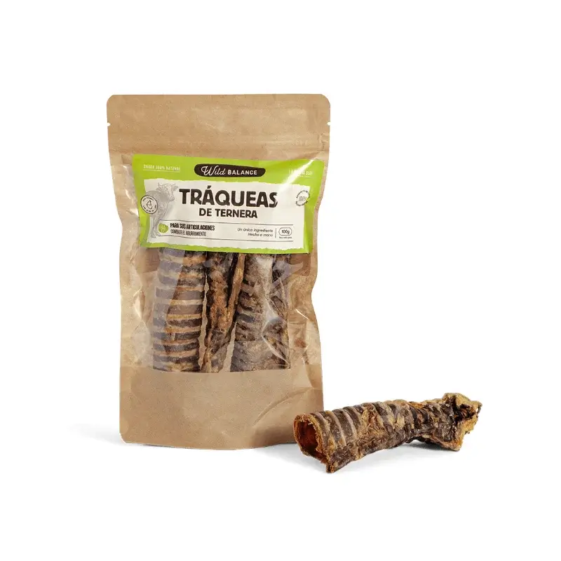 Wild Balance Tráquea de Ternera Snack Natural para Perros