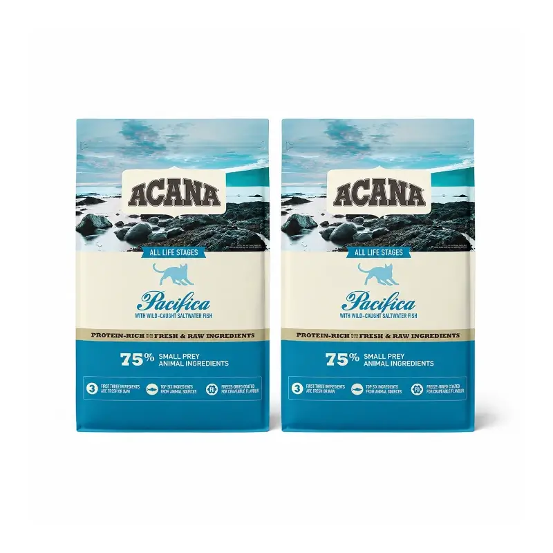 Acana Feline Adult Pacifica 4,5 Kg ração para gatos pack 2