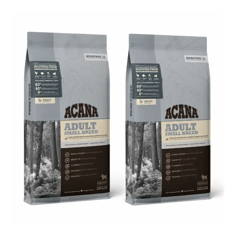 Acana Canine Adult Heritage Raças Pequenas 6kg alimento para cães 2 unidades