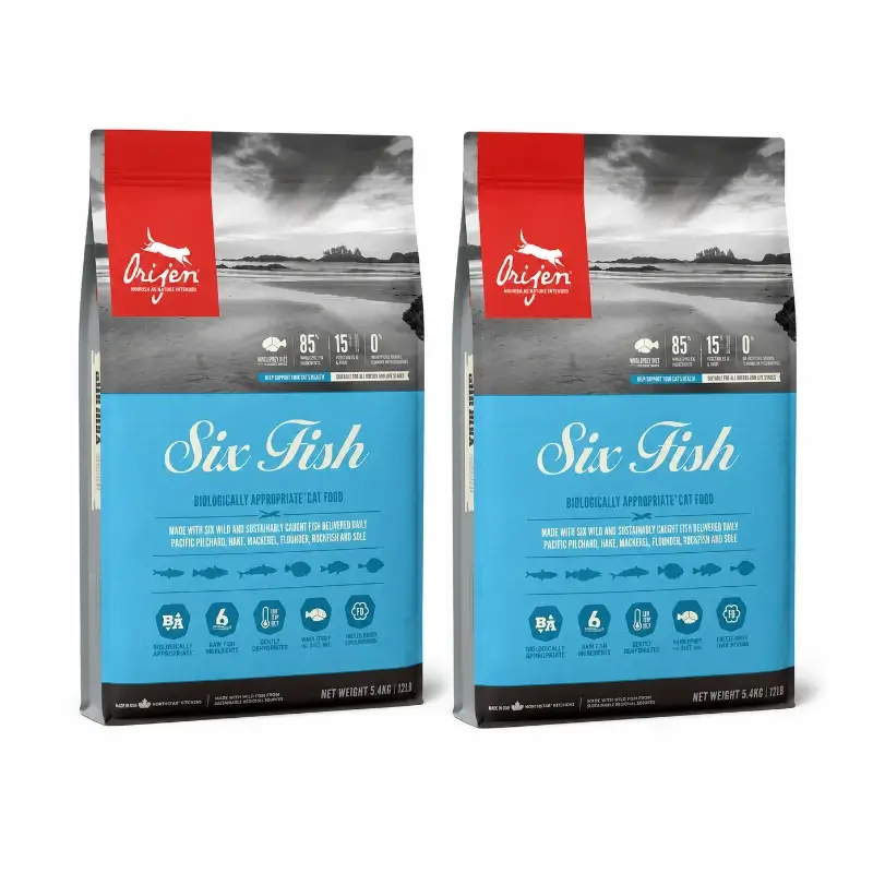 Alimento para gatos Orijen Feline Adult 6 Fish 5,4Kg embalagem 2