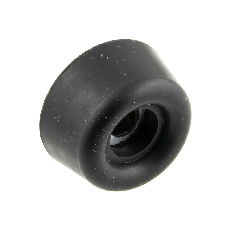 Rubber Bumper Doughnut Recess Type with Steel Washer Insert 1" OD x 1/2" O/A HT x 3/8" Recess DIA x 3/16" Bore DIA x 1/4" Recess Depth Sbr Compound Black 55-65 Duro
