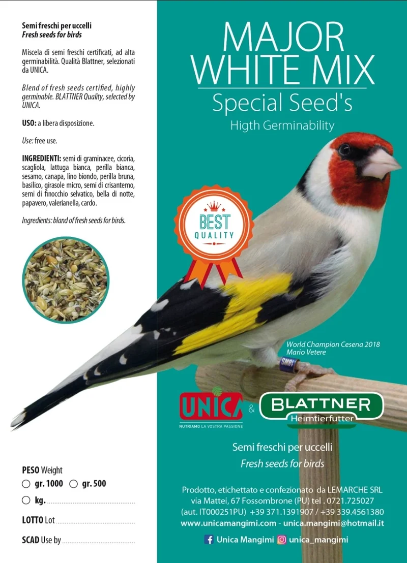 Major White Mix 1.5kg - Semillas Especiales - Alto Poder Germinativo - Unica & Blattner