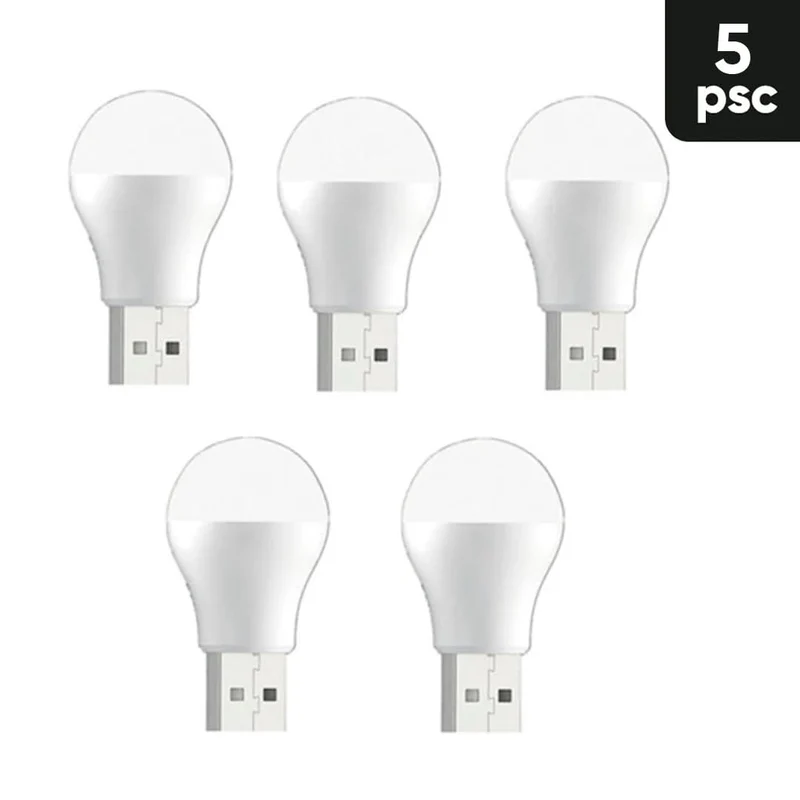 Pack de 5 Lamparas Led con Conexión USB