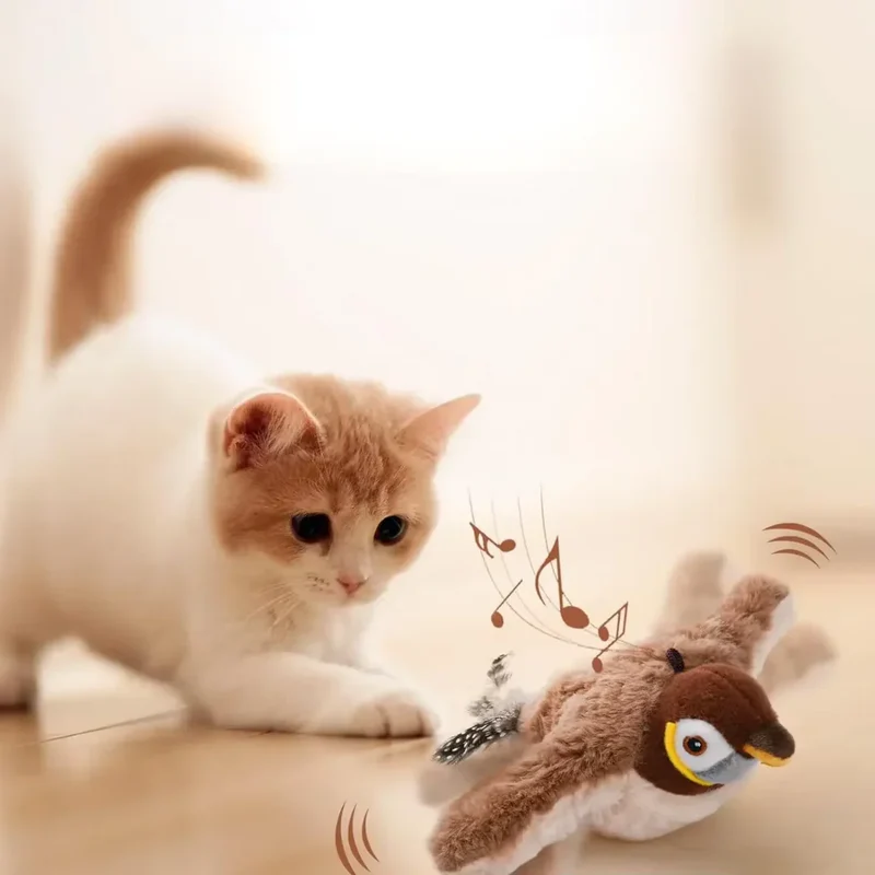 Engaging Fluttering Bird Toy for Cats
