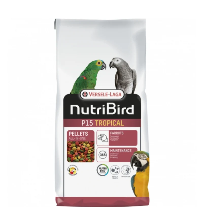 Nutribird P15 tropical 10kg - Pellets extrusionados - Alimento de mantenimiento para loros