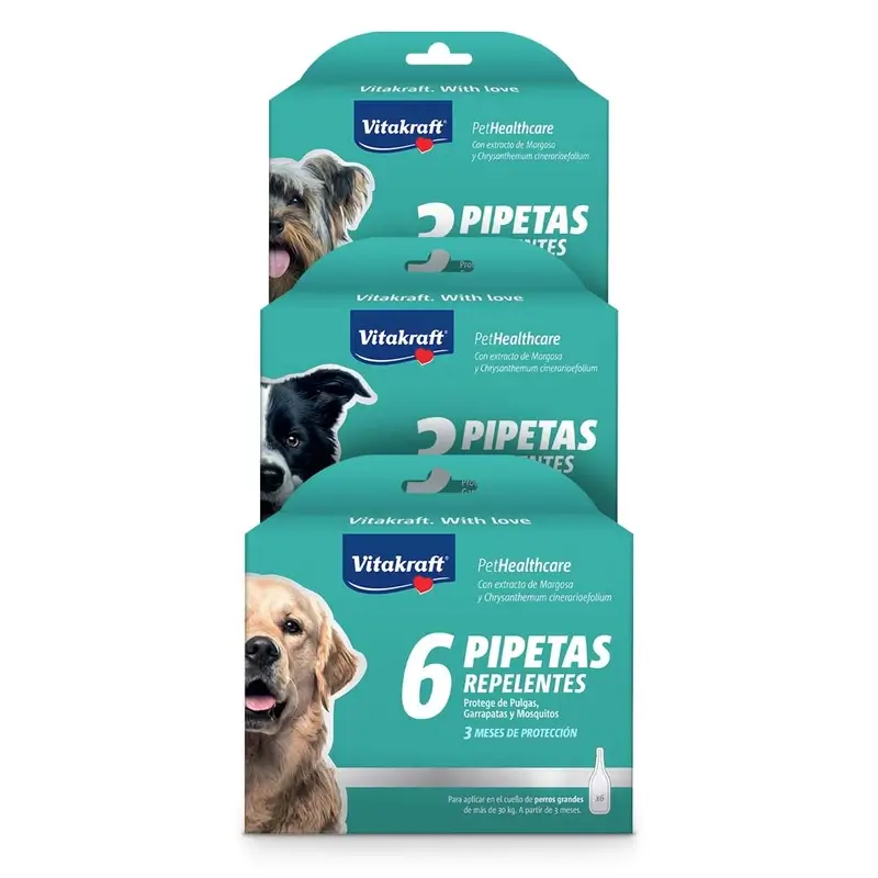 Vitakraft Large Biomicida Dog Spot-On Treatment, 6 spot-on treatments, 6 units