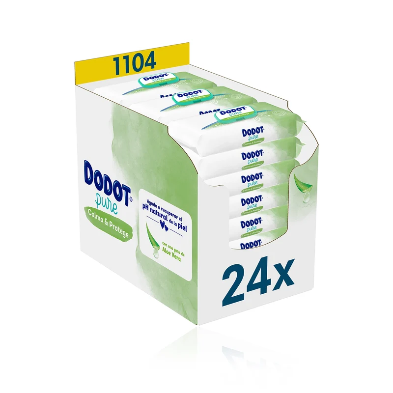Dodot Toalhitas Pure Calma & Protege Aloé 24 X 46 un
