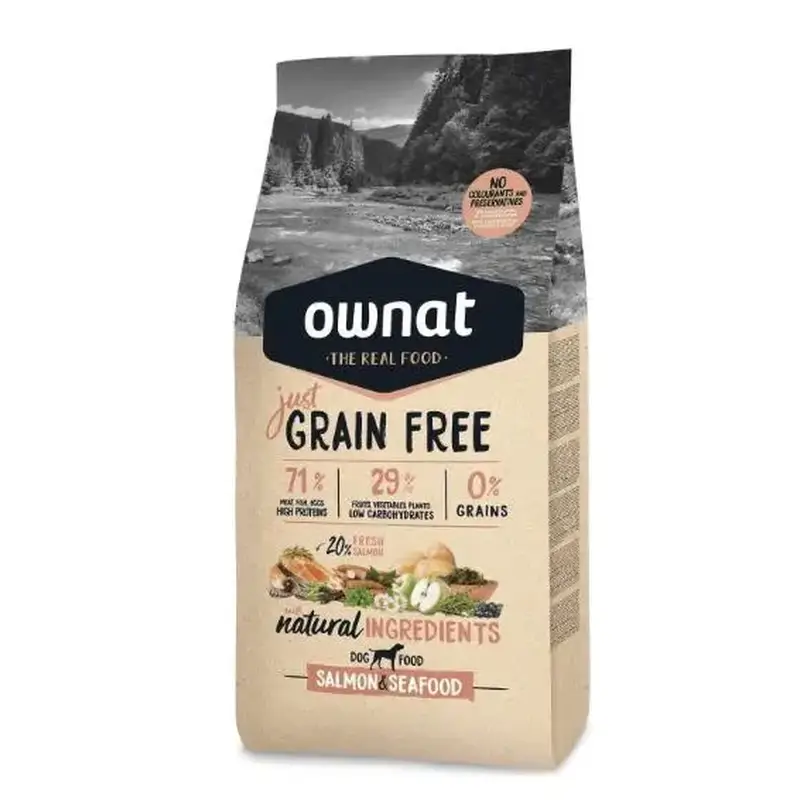 Ownat Just Canine Adultos Sem Grãos Salmão 14Kg