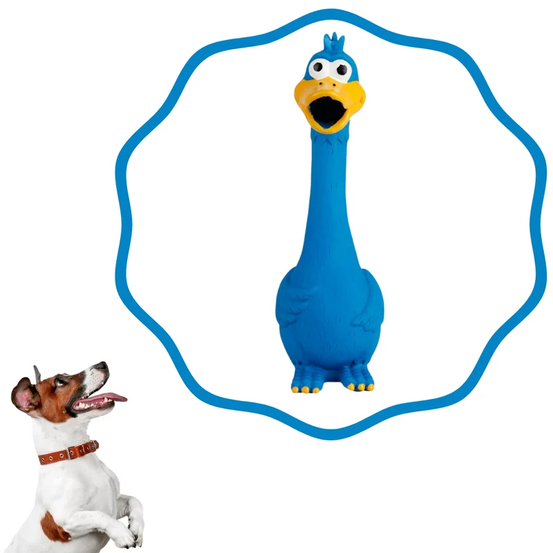 Juguete Perro Pájaro Chillón Látex 28 cm