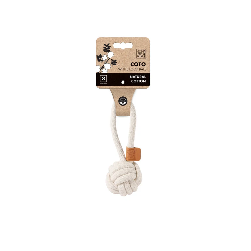 Juguete de Cuerda COTO Loop Ball Blanco | M-PETS®
