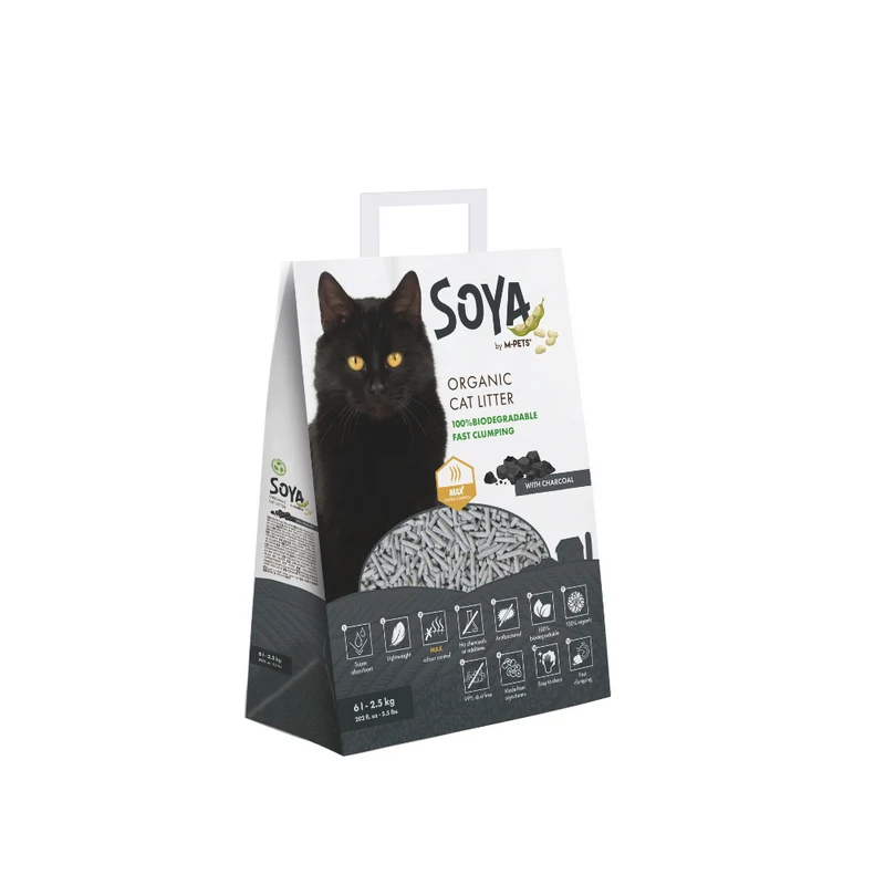 Arena para Gato de Soya con Carbón Activado SOYA CHARCOAL | M-PETS®