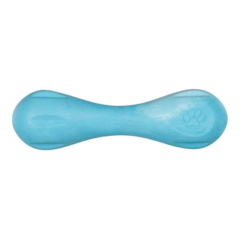 HURLEY de West Paw® color Azul Aqua Jaspeado (Aqua Swirl) Línea Puppy – Hueso de Juguete para Cachorros