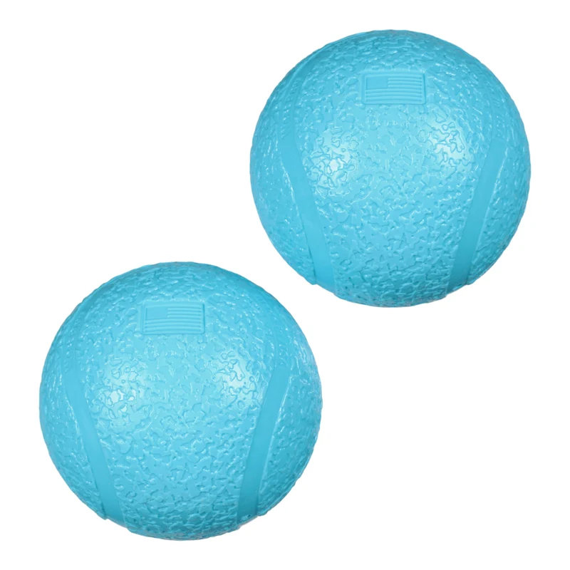 BOUNDR de West Paw® 2 Pack Tamaño Chico color Azul Aqua (Aqua) Línea Puppy – Pelotas Squishy Rebotadoras para Cachorros
