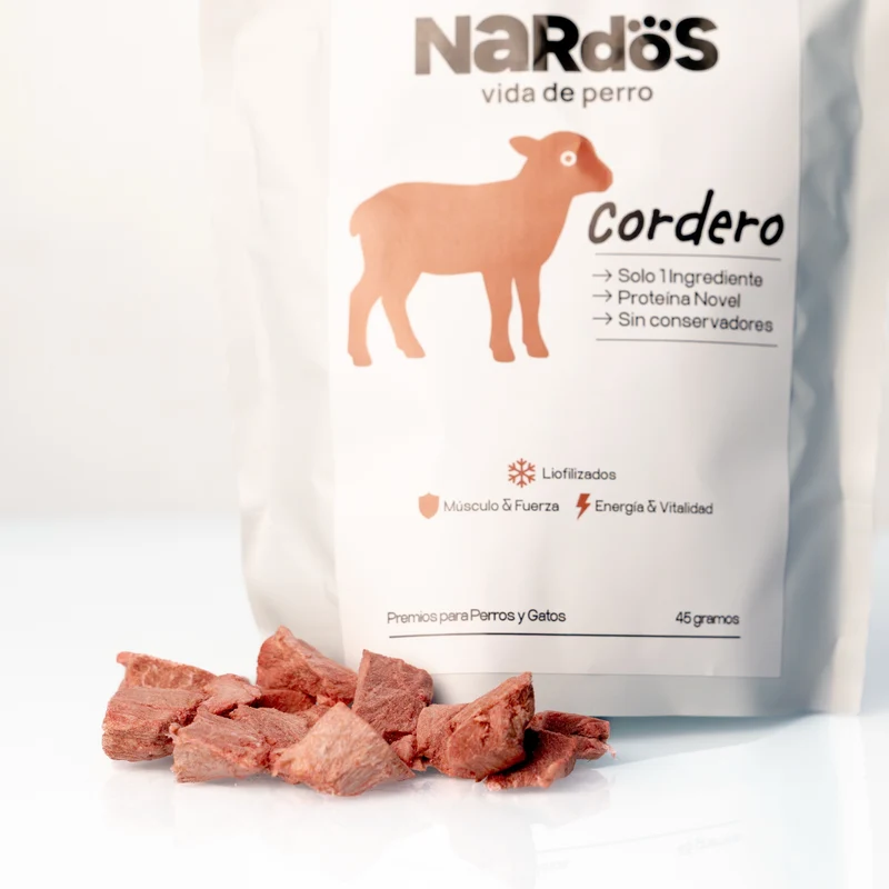 Trozos de Cordero Liofilizado — Proteína Novel Premium | Método Nardos™