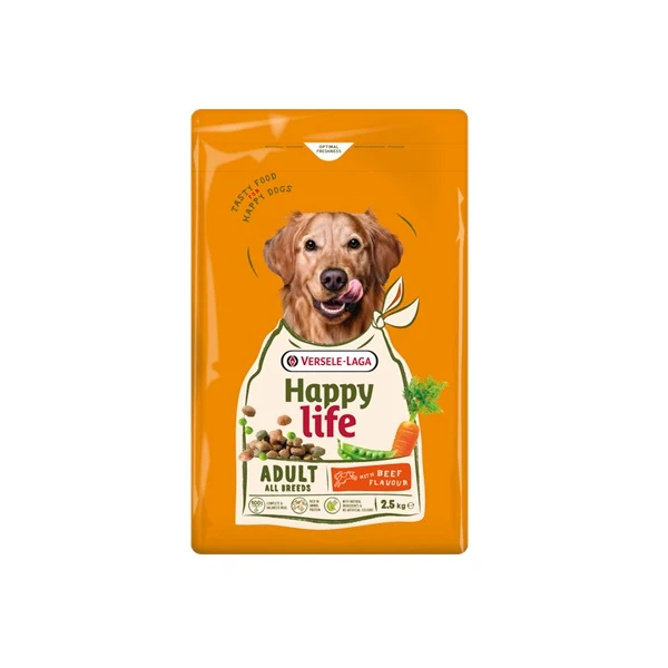 Happy Life Adult Beef - Comida para perros 2.5 kg - Versele Laga
