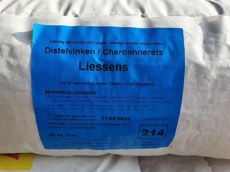 Jilguero Liessens 20kg - Hobbyfarm Hoebregts