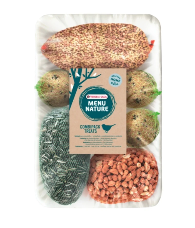 Nature Menu Combipack Golosinas 1kg - Tit Balls, Fat Sticks, Pipas De Girasol, Cacahuetes