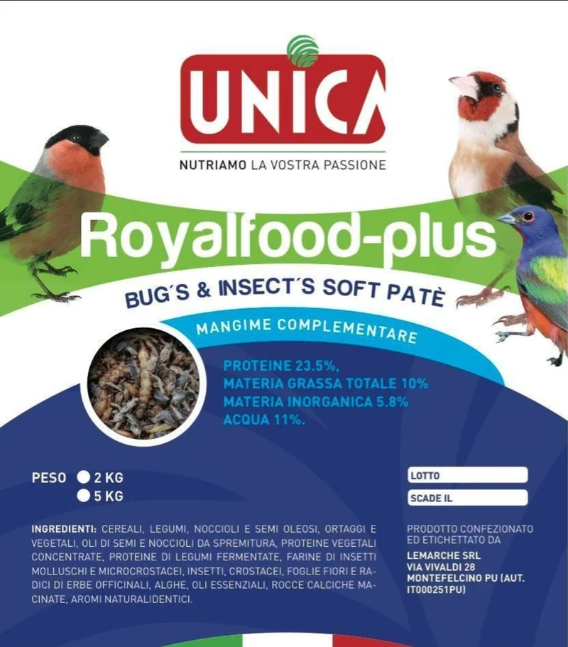 RoyalFood Plus ( Paté Blando de Bichos e Insectos ) 1kg - Unica