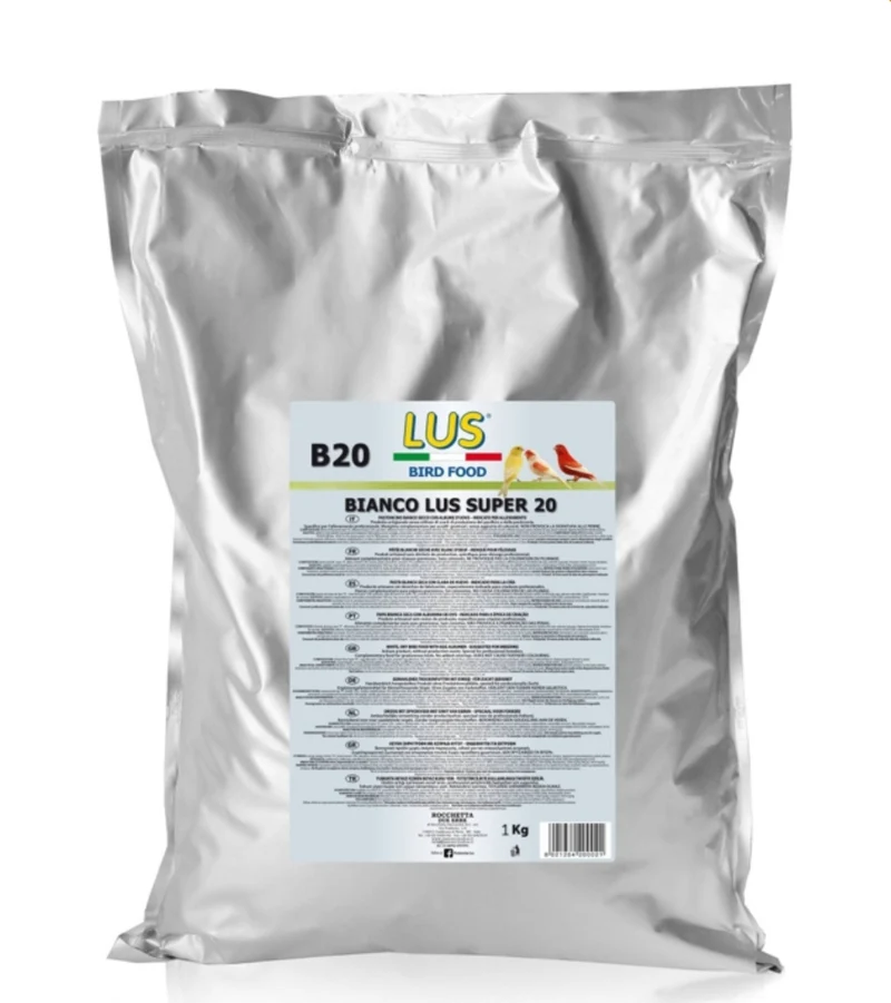 Alimento para Huevos LUS B20 - Bianco Lus Super 20, 20% Proteínas - 1kg