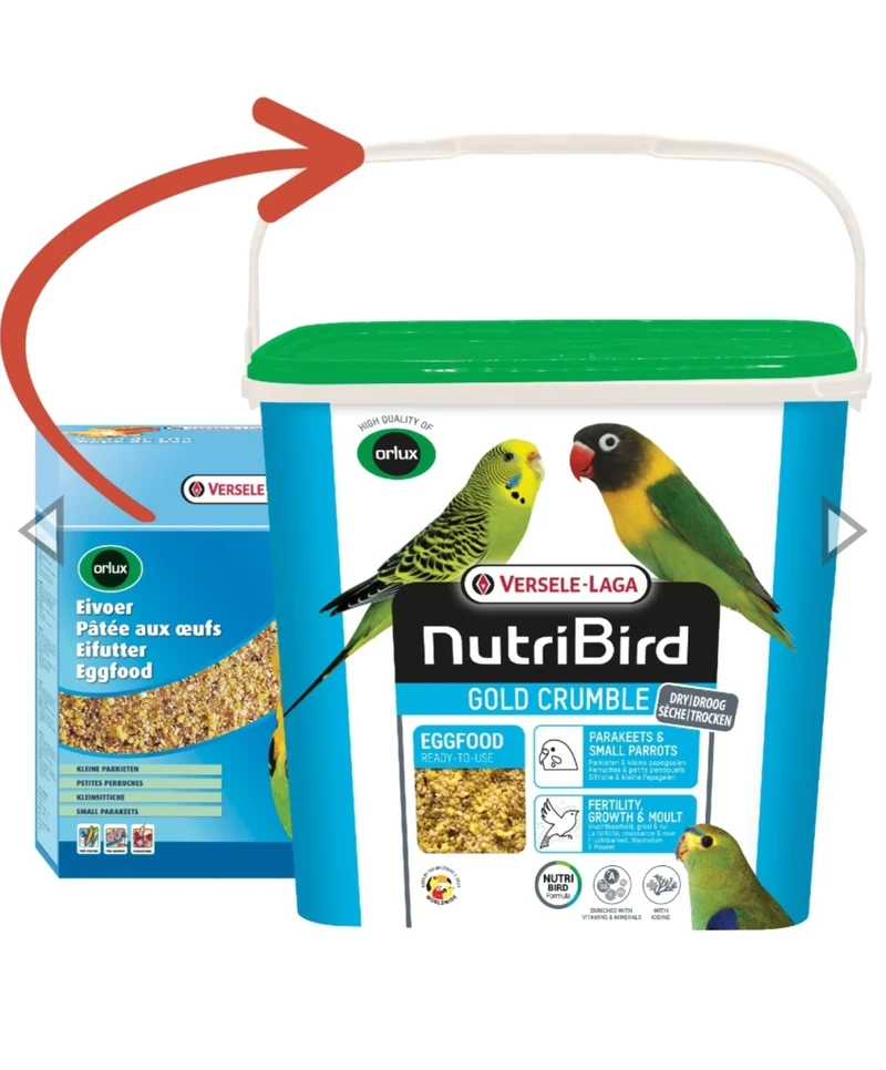 Nutribird Gold Crumble para periquitos pequeños 5 kg (comida seca para huevos)