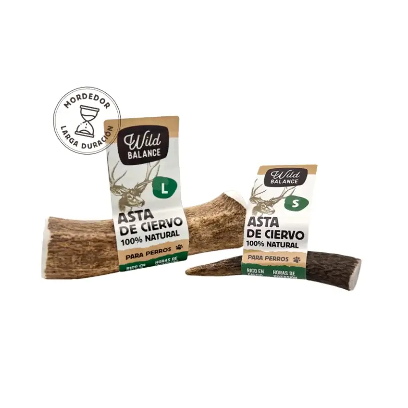 Wild Balance Whole L-Shaped Deer Antler – Natural Dog Chew