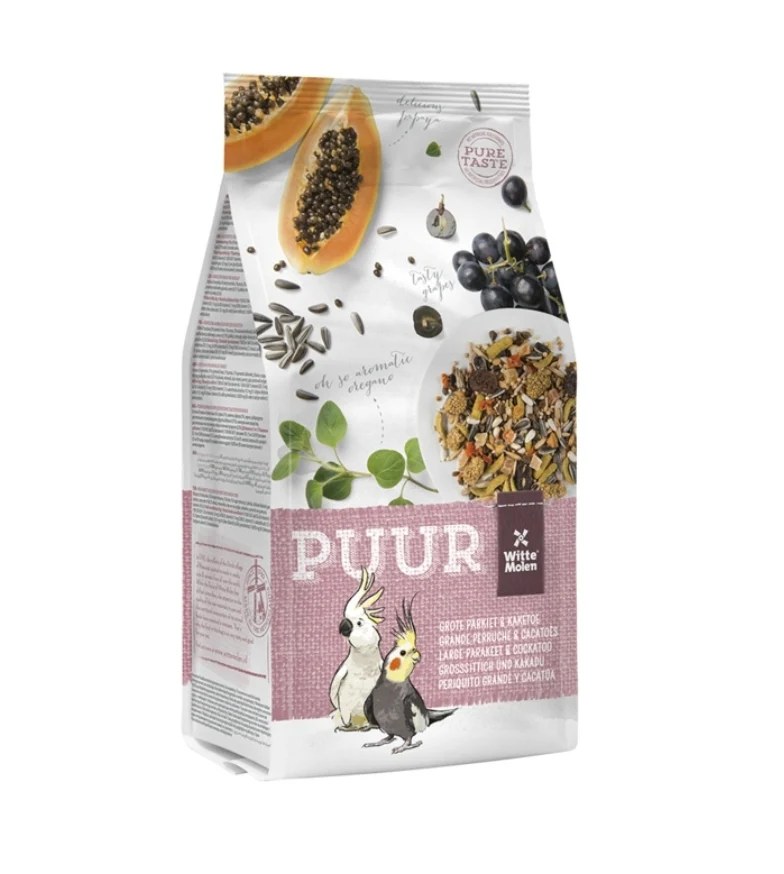 Pure Large Periquito & Cacatúa 750 Gramos - Witte Molen