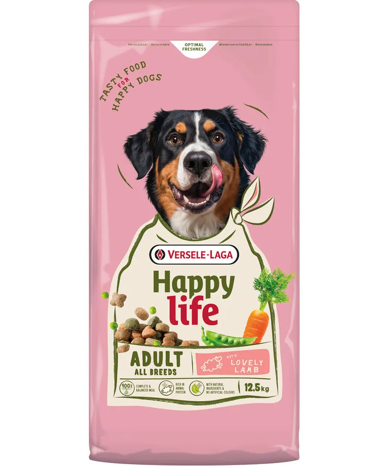 Happy Life Adult Cordero Alimento para perros 12.5 kg - Versele Laga